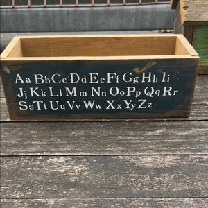 Alphabet Wooden Storage Box